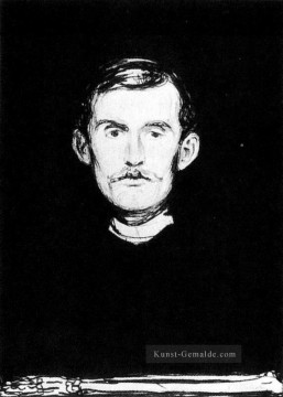 bekannte abstrakte Werke - Selbstporträt i 1896 Edvard Munch POP Kunst